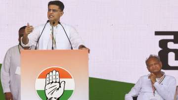 Congress leader Sachin Pilot (left) and Rajasthan CM Ashok Gehlot