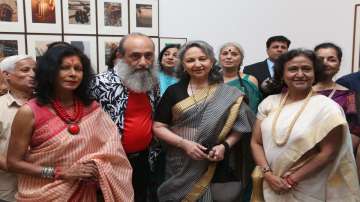 Sharmila Pataudi, with Sanjay Bhattacharya on his first mobile photo exhibition.