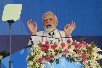 Prime Minister Narendra Modi was in Himachal Pradesh's Una on Thursday.