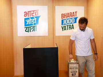 Rahul Gandhi during his Bharat Jodo Yatra campaign
