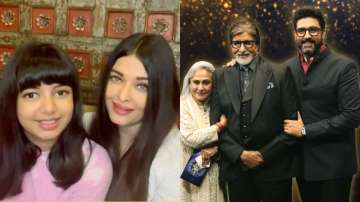 Aishwarya Rai, Aaradhya Bachchan, Amitabh Bachchan, Abhishek Bachchan, Jaya Bachchan