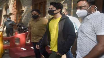 Aryan Khan arrives at NCB office to mark his attendance in a drugs case in Mumbai (File photo)