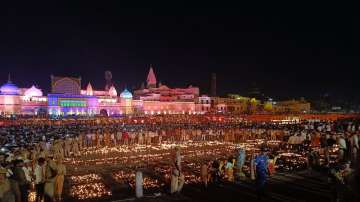 Ayodhya turns into a tower of divine beauty as it illuminated with lakhs of Diyas