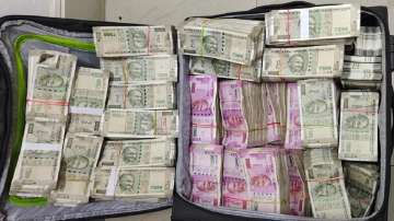 The cash that was seized from the Kolkata businessman's office. 