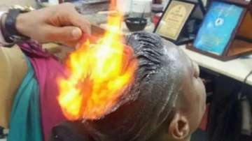 fire hair cut, 