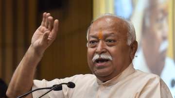 RSS Chief Mohan Bhagwat speaks during a book launch function, in New Delhi. (File photo)