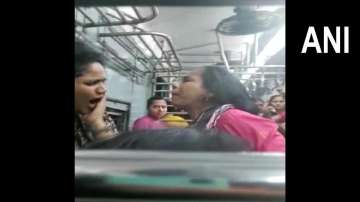 Scuffle breaks out in Thane-Panvel local train over a seat issue.