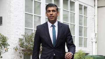 Rishi Sunak outside his home in London, following the resignation of Liz Truss as Prime Minister. 