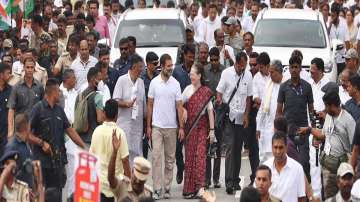 Congress president Sonia Gandhi joins her party's Bharat Jodo Yatra'