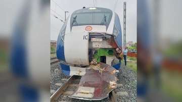 Mumbai-Gandhinagar Vande Bharat Express meets an accident days after being launched.