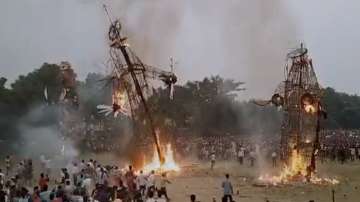 Major accident averted during Ravan Dahan in Yamunanagar 