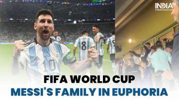 Lionel Messi's family dives in joy after Messi scored against Mexico