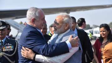 PM Narendra Modi with Benjamin Netanyahu