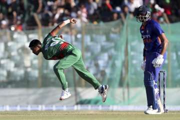 Mustafizur Rahman in action vs India | File Photo