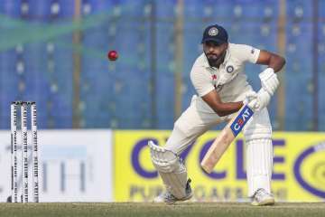 Shreyas Iyer in action vs Bangladesh during 1st Test.