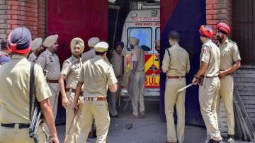 The police has beefed up security outside the police stations after the recent attack in Punjab's Tarn Taran.