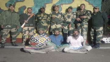 Three Pakistani fishermen which were arrested by BSF