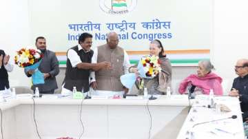 Congress Steering Committee, chaired by Congress President Mallikarjun Kharge and Chairperson CPP Sonia Gandhi, met at AICC HQ.