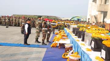 Sikkim CM PS Tamang & GOC Trishakti Corps paid homage to the 16 Bravehearts. 
