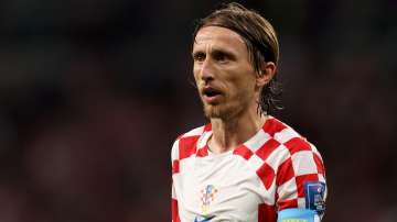 Luka Modric of Croatia in action during the FIFA World Cup 2022 Group F match against Belgium