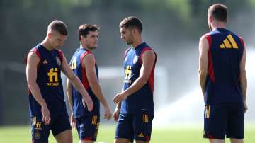 Team Spain during training session