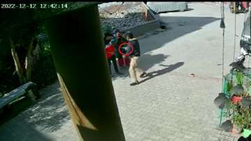 The incident caught on CCTV camera