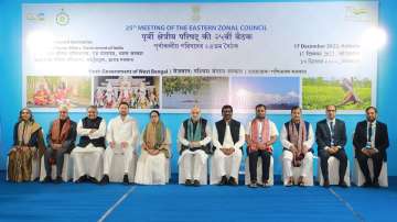 Union Home Minister Amit Shah along with delegations at the Eastern Zonal Council meeting