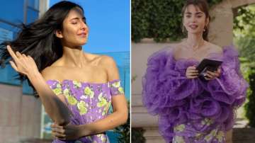 Emily in Paris Season 3: Lily Collins Spotted Wearing Pink and Red Flower  Petal Dress Similar to Alia Bhatt's on Koffee With Karan