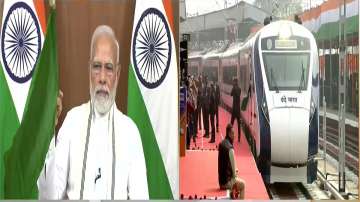 Prime Minister Narendra Modi flags off the 22301/22302 Howrah- New Jalpaiguri Vande Bharat Express.