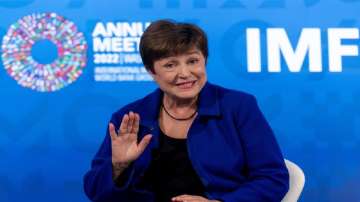 IMF managing director Kristalina Georgieva during a press conference.