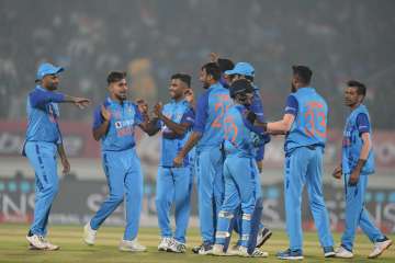 Team India in action