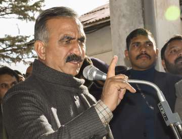 Himachal Pradesh Chief Minister Sukhwinder Singh Sukhu during a public event