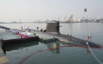 INS Vagir getting commissioned in the Indian Navy. 