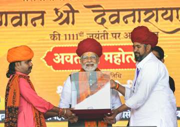 PM Modi while addressing the grand occasion of the 1111th Avataran Diwas of Bhagwan Shri Devnarayan in Rajasthan's Bhilwara