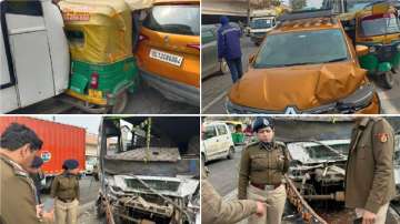 Massive road accident on Delhi road