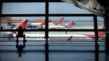 Air India planes parked at Indira Gandhi International Airport in New Delhi