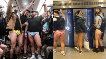 Why are Londoners removing their pants in tube ride?
