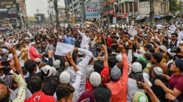 Protests break out in Jammu and Kashmir.
