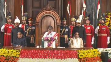 President spoke on various initiatives undertaken by Narendra Modi-led BJP government in the Centre.