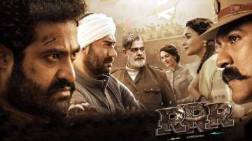 RRR poster featuring Ram Charan, Jr NTR, Ajay Devgn, Alia Bhatt and more
