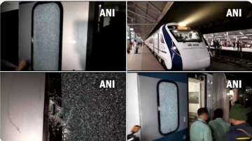 Vane Bharat Express train was attacked with stones.