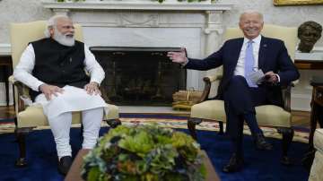 President Joe Biden meets with Indian Prime Minister Narendra Modi in the Oval Office of the White House in Sept, 2021.