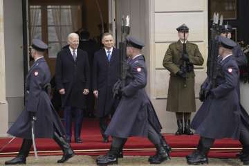 US President Joe Biden and his Polish counterpart Andrej Duda in Warsaw 