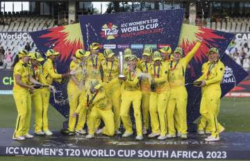 Australian team celebrating after World Cup win