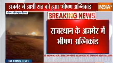ajmer fire, people charred to death, death toll, injured in ajmer fire, trailer petrol tanker collid
