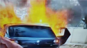The car turned into a fireball moments after it caught fire