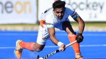 Harmanpreet Singh in action for India