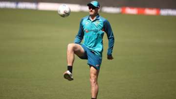 Matthew Renshaw in action during Australia's training session ahead of 1st Test against India