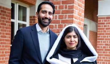 Malala Yousafzai along with her husband.
