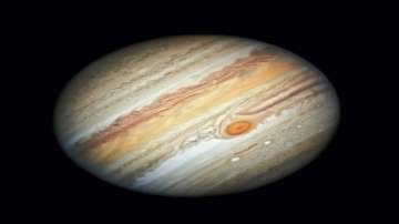 This photo made available by NASA shows the planet Jupiter, captured by the Hubble Space Telescope, on June 27, 2019. 